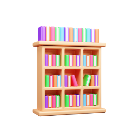 Livros da biblioteca  3D Icon