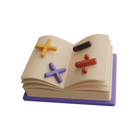 Livros de matemática  3D Icon