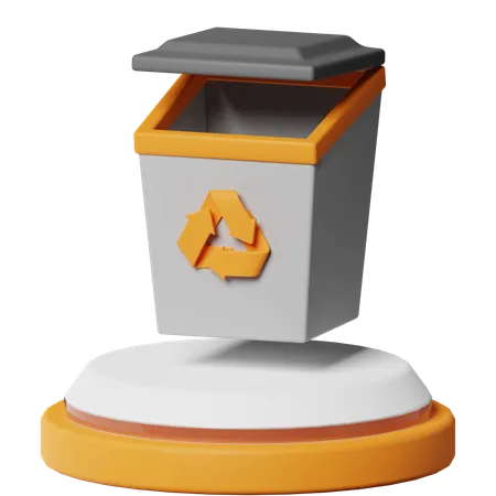 Lixeira de reciclagem  3D Icon