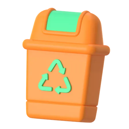 Lixeira de reciclagem  3D Icon