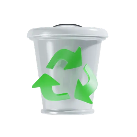 Lixeira de reciclagem  3D Icon