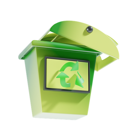 Lixeira de reciclagem  3D Icon