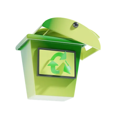 Lixeira de reciclagem  3D Icon