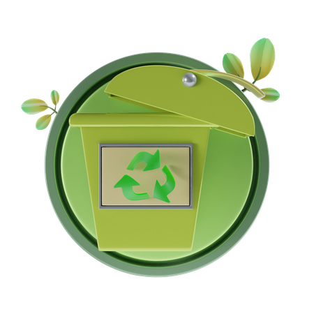 Lixeira de reciclagem  3D Icon