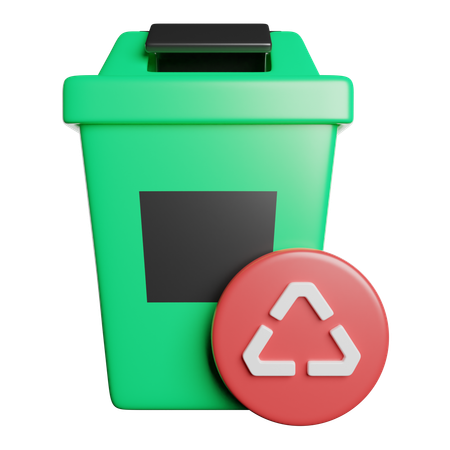 Lixeira de reciclagem  3D Icon