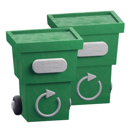 Lixeira de reciclagem  3D Illustration