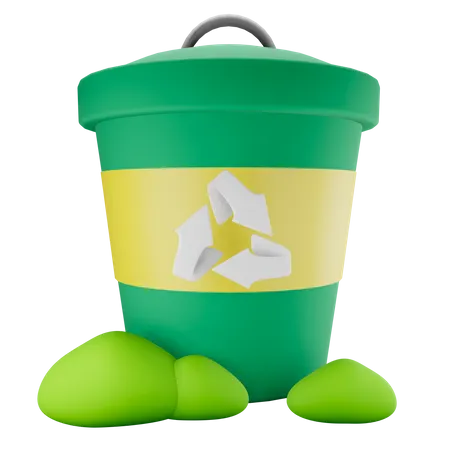 Lixeira de reciclagem  3D Illustration