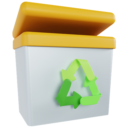 Lixeira de reciclagem  3D Illustration