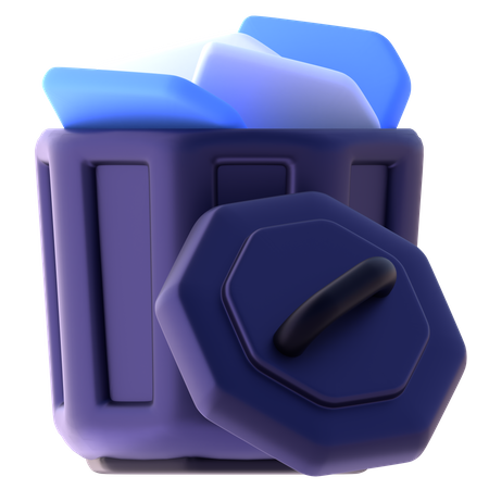 Lixeira  3D Icon