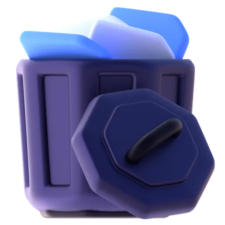 Lixeira  3D Icon