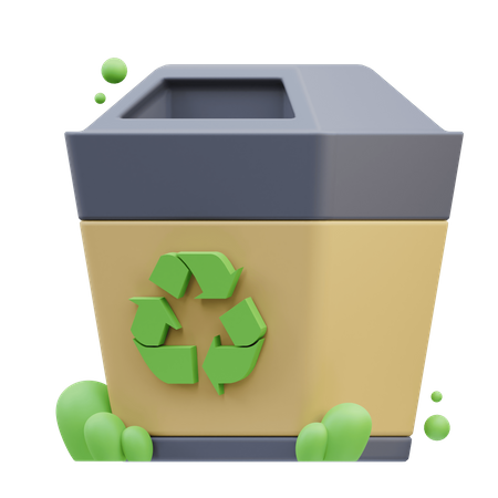 Lixeira de reciclagem  3D Icon