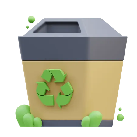 Lixeira de reciclagem  3D Icon