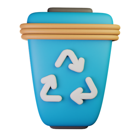 Lixeira de reciclagem  3D Icon