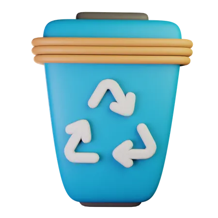 Lixeira de reciclagem  3D Icon