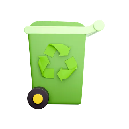 Icone Da Caixa De Reciclagem De Lixo De Papel De Renderizacao 3 D 3 D Render Lata De Lixo De Reciclagem Separada Para Icone De Papel 3D Icon