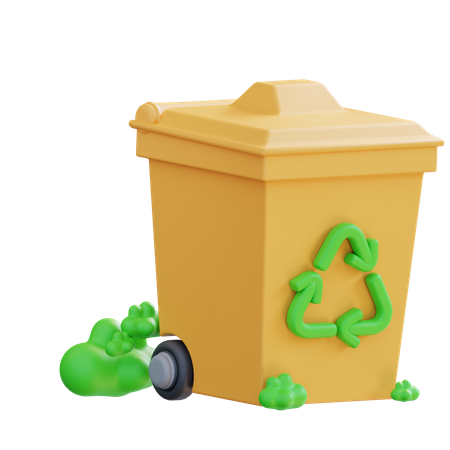 Lixeira de reciclagem  3D Icon