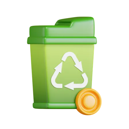 Lixeira de reciclagem  3D Icon