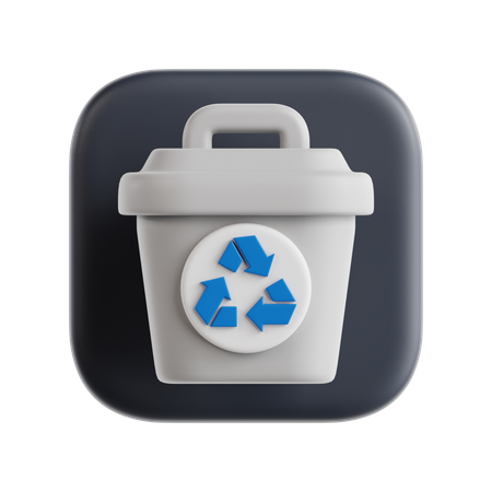 Lixeira de reciclagem  3D Icon