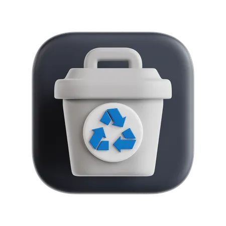 Lixeira de reciclagem  3D Icon