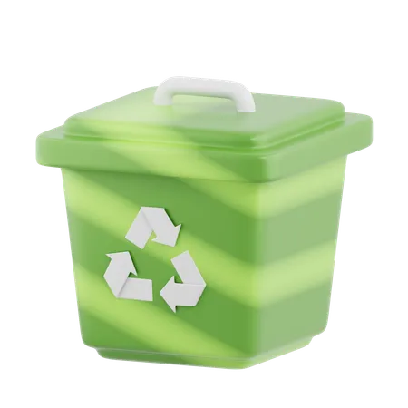 Lixeira de reciclagem  3D Icon