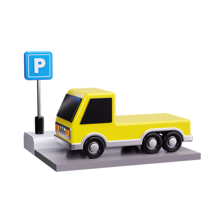 LKW-Parkplatz  3D Icon