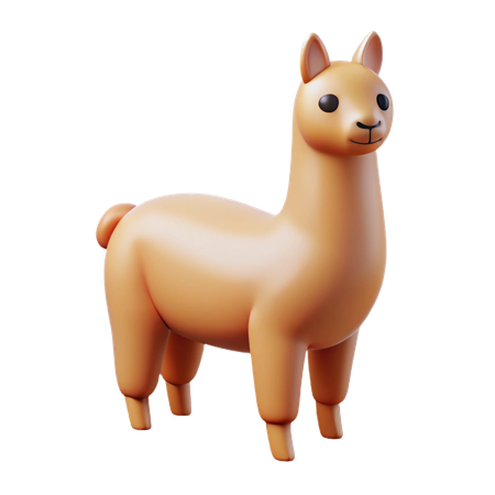 Llama  3D Icon