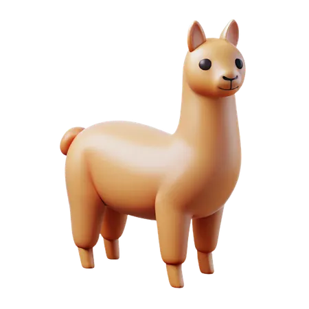 Llama  3D Icon