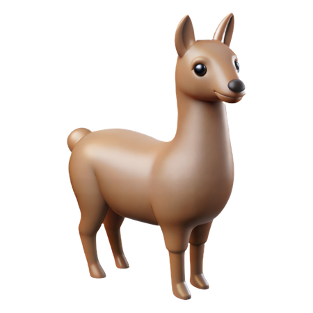 Llama  3D Icon