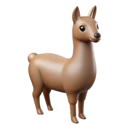 Llama  3D Icon