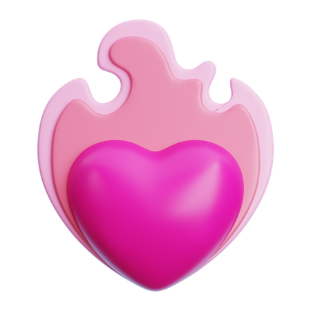 Llama de amor  3D Icon
