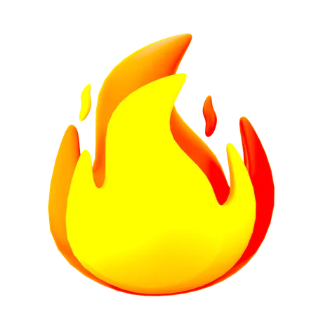 Flama de fuego  3D Icon