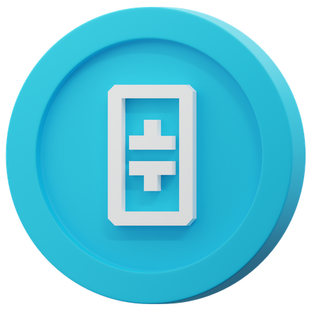 Theta  3D Icon