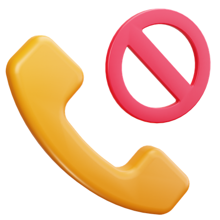 Llamada bloqueada  3D Icon