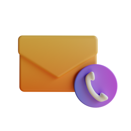 Llamar al correo  3D Icon