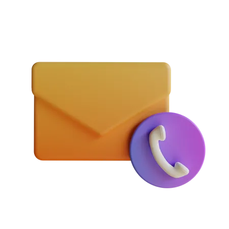 Llamar al correo  3D Icon