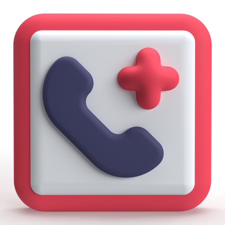 Llamada de emergencia  3D Icon