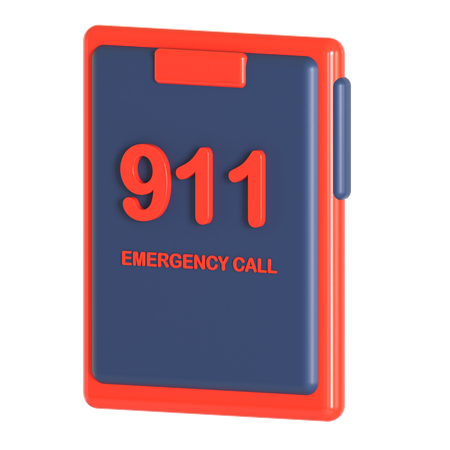 Llamada de emergencia al 911  3D Icon