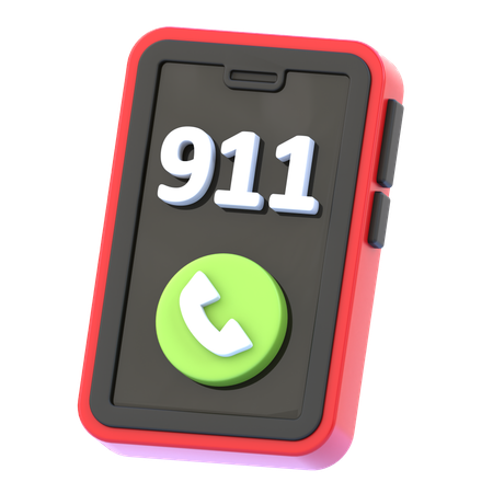 Llamada de emergencia al 911  3D Icon