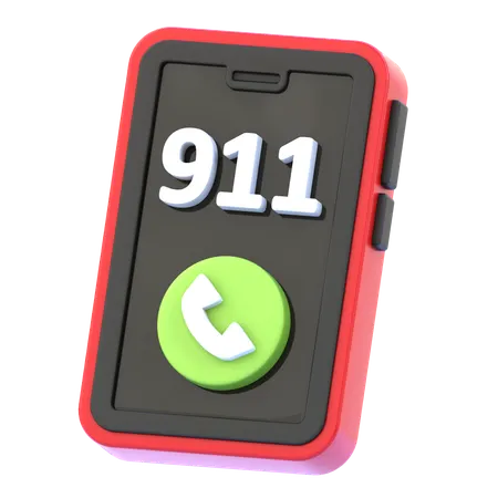 Llamada de emergencia al 911  3D Icon