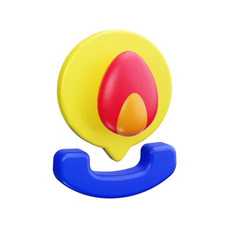 Llamada de fuego  3D Icon