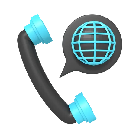 Llamada internacional  3D Icon
