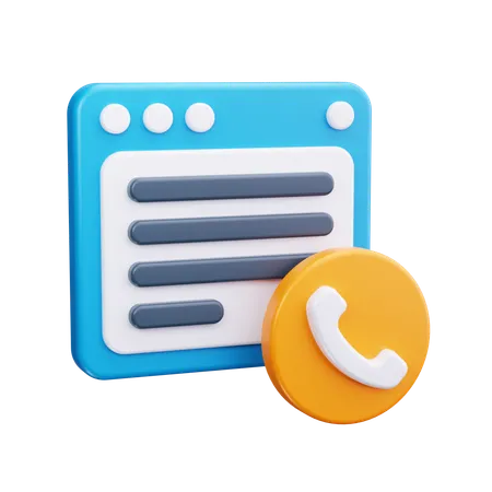 Llamada telefónica  3D Icon