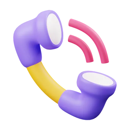 Llamada telefónica  3D Illustration