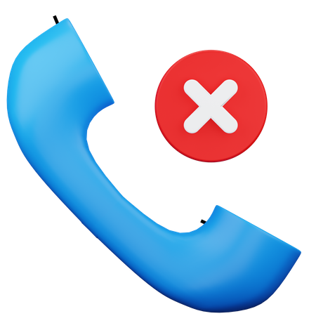 Rechazo de llamada telefónica  3D Icon