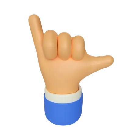 Llámame gesto con la mano  3D Illustration