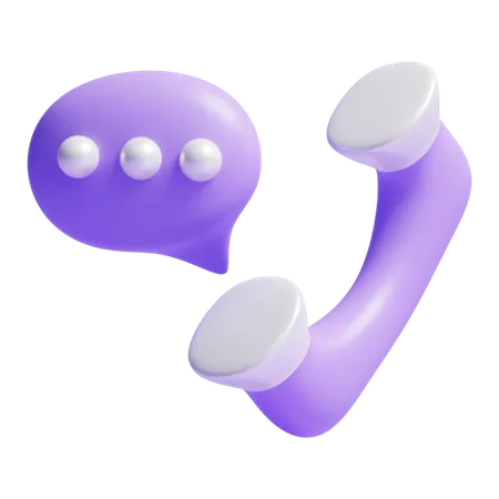Icono De Telefono Celular 3 D Y Conversacion De Burbujas O Icono De Concepto De Llamada Recibida Y Conversacion De Burbujas 3 D 3D Icon