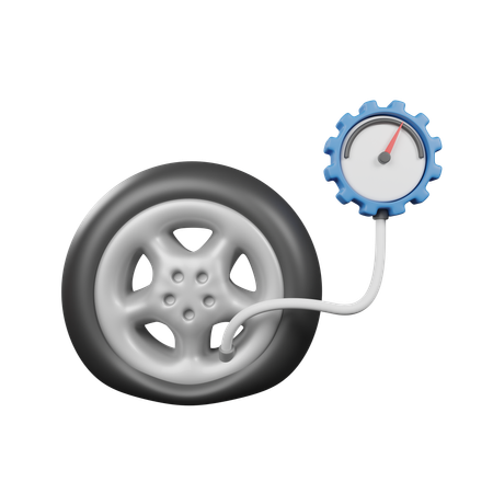 Neumático desinflado  3D Icon