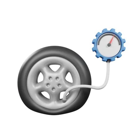 Neumático desinflado  3D Icon