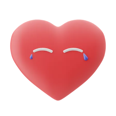 Llorar corazon  3D Emoji