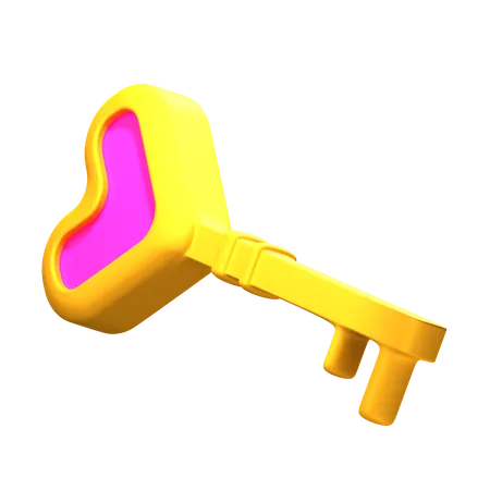 Llave de amor  3D Icon